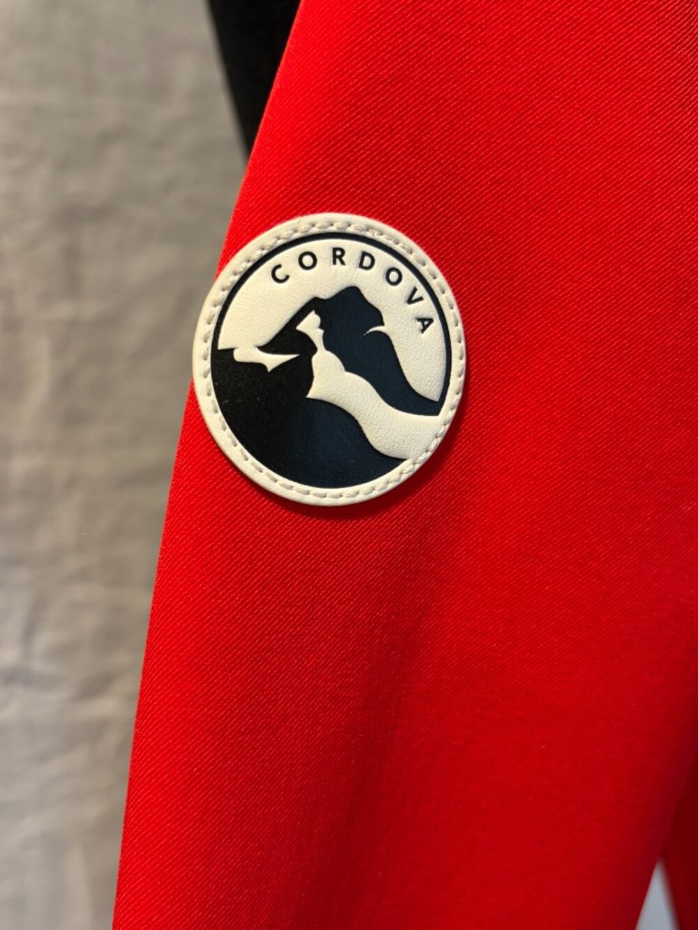 Cordova belted red one-piece ski suit (size S) - Picture 5 of 9